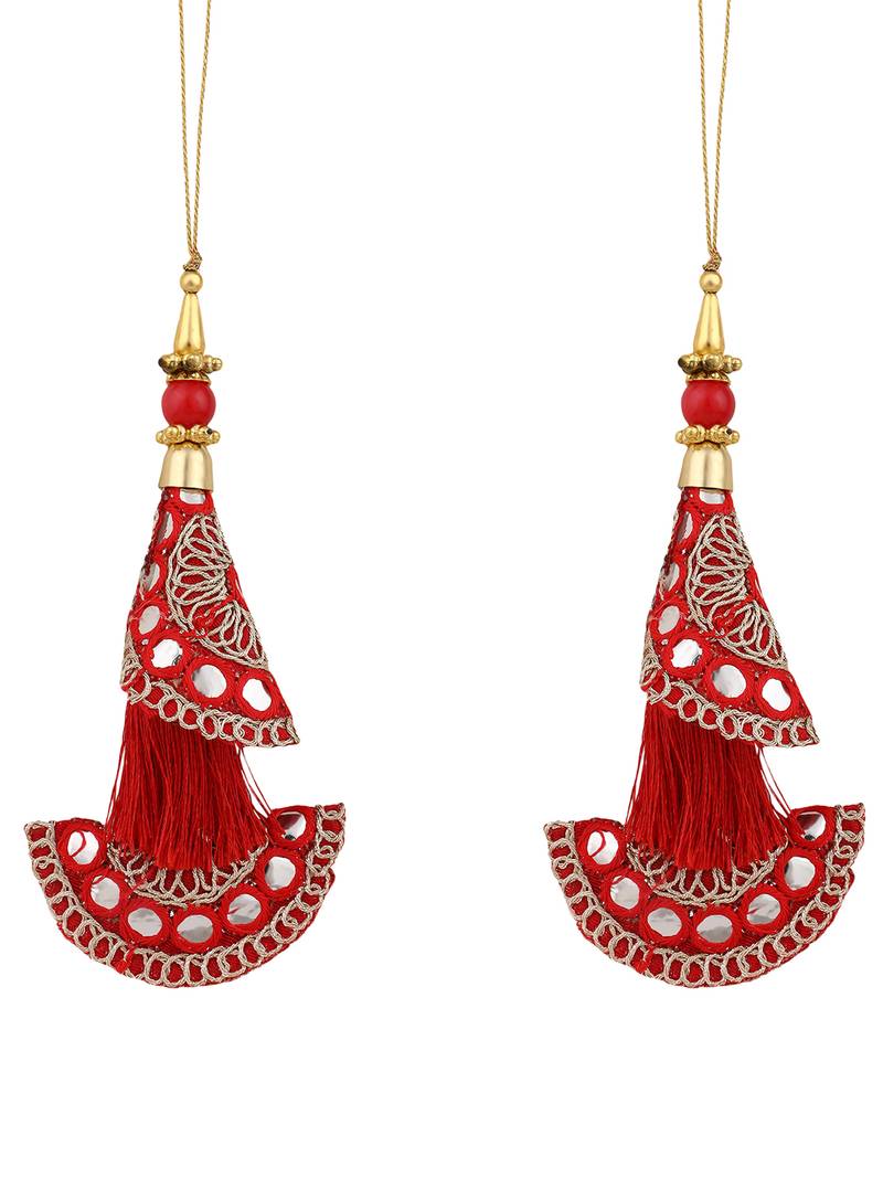 Styylo Fashion Women's Handmade Ethnic Hanging Latkan Bell Tassel For Blouse Saree,Lehenga and Suits