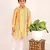 Yellow Stripes Cotton Jacquard Kurta Pajama Set // Traditional Wear
