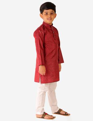 Gajiri Stripes SIlk Jacquard Kurta Pajama Set // Traditional Wear 1
