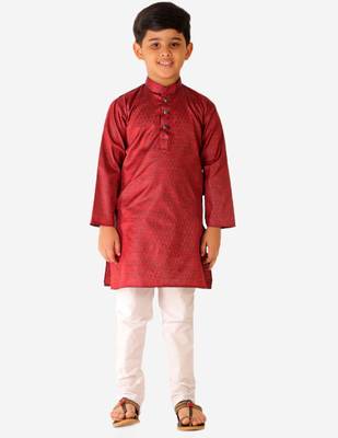 Gajiri Stripes SIlk Jacquard Kurta Pajama Set // Traditional Wear 3