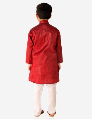 Gajiri Stripes SIlk Jacquard Kurta Pajama Set // Traditional Wear 4