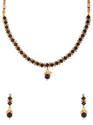 Black crystal necklace-sets 2