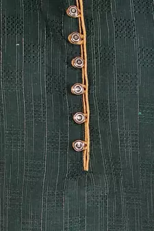 Dark Green Stripes SIlk Jacquard Kurta Pajama Set // Traditional Wear
