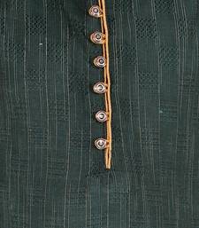 Dark Green Stripes SIlk Jacquard Kurta Pajama Set // Traditional Wear