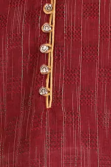 Maroon Stripes SIlk Jacquard Kurta Pajama Set // Traditional Wear