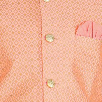 Pink Stripes jacquard Silk Kurta Pajama Set // Traditional Wear 5