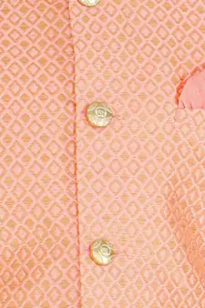 Pink Stripes jacquard Silk Kurta Pajama Set // Traditional Wear