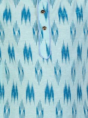 Firozi Stripes Cotton Jacquard Kurta Pajama Set // Traditional Wear 2