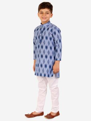 Dark Green Stripes Cotton Jacquard Kurta Pajama Set // Traditional Wear 1