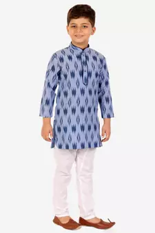 Dark Green Stripes Cotton Jacquard Kurta Pajama Set // Traditional Wear