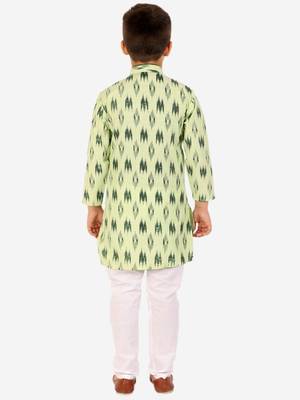 Navy Blue Stripes Cotton Jacquard Kurta Pajama Set // Traditional Wear 5