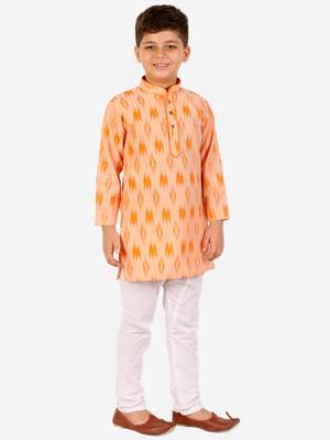 Red Stripes Cotton Jacquard Kurta Pajama Set // Traditional Wear 1