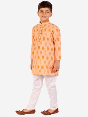 Red Stripes Cotton Jacquard Kurta Pajama Set // Traditional Wear 3