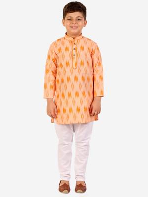 Red Stripes Cotton Jacquard Kurta Pajama Set // Traditional Wear 4