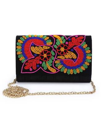 Beaded floral envelope clutch 1