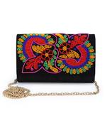 Beaded floral envelope clutch