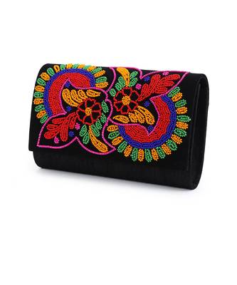 Beaded floral envelope clutch 3