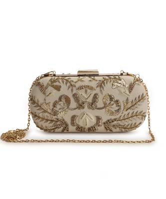 Beige symmetry clutch 1