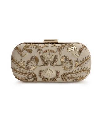 Beige symmetry clutch 3
