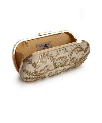 Beige symmetry clutch 5