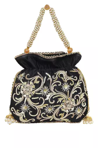 Black elegant potli