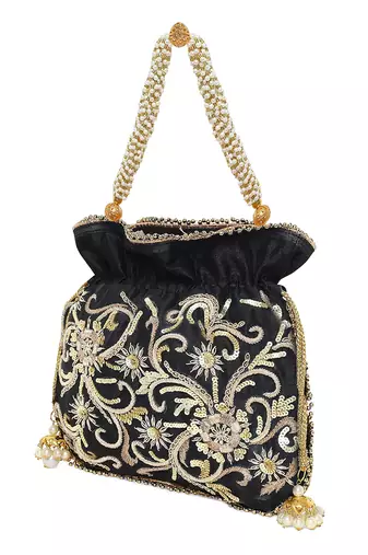 Black elegant potli