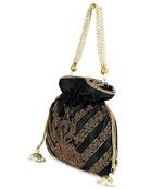 Black zardosi potli