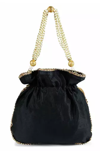 Black zardosi potli