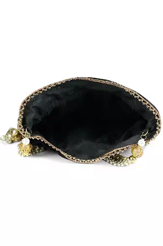 Black zardosi potli