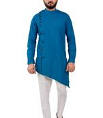 Firozi Printed Cotton Kurta Churidar Pajama Set For Mens