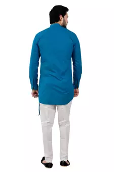 Firozi Printed Cotton Kurta Churidar Pajama Set For Mens