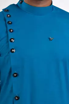 Firozi Printed Cotton Kurta Churidar Pajama Set For Mens