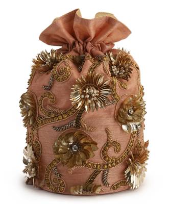 Coral floral potli bag 3