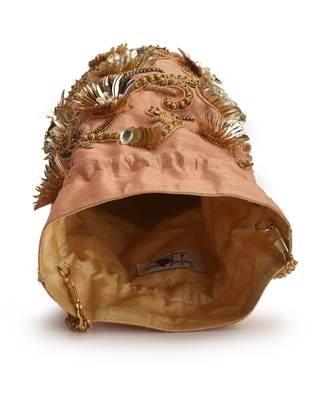 Coral floral potli bag 5
