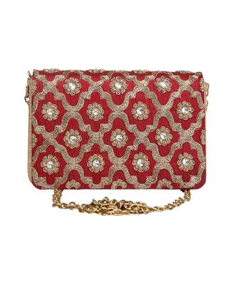 Maroon Jaal clutch 1