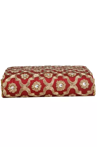 Maroon Jaal clutch