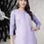 Hand Embroidered Mauve Cotton Lucknowi Chikankari Indian Women Straight Short Kurti