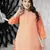 Hand Embroidered Peach Cotton Lucknowi Chikankari Indian Women Straight Short Kurti