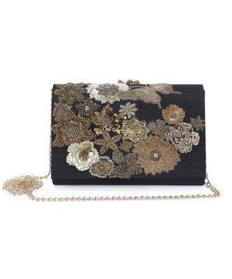 Mix media black clutch 1