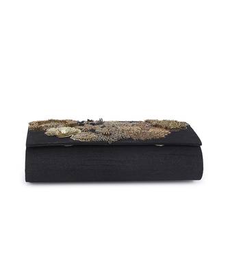 Mix media black clutch 5