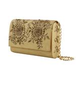 Mustard gold clutch