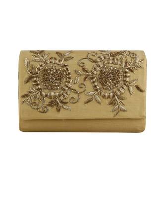 Mustard gold clutch 2