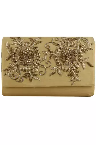 Mustard gold clutch