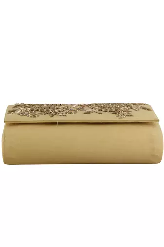 Mustard gold clutch