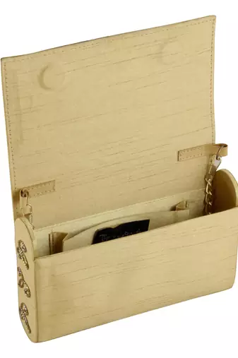 Mustard gold clutch