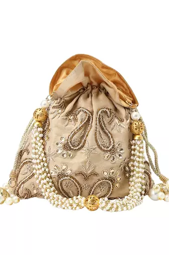Paisley gold potli
