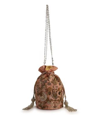 Pancho pink potli bag 1