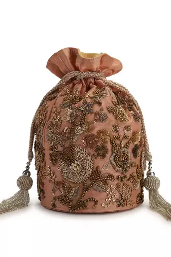 Pancho pink potli bag
