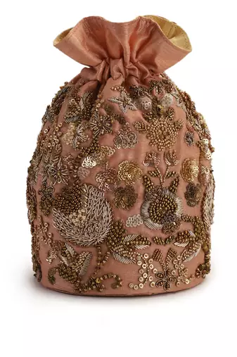 Pancho pink potli bag