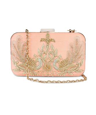 Peacock peech clutch 1
